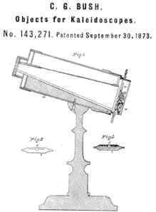 Charles G. Bush's Patent - No 143, 271 September 30, 1873, Collectable Kaleidoscope,