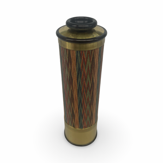 Vintage Kaleidoscope " Chesterwood" with wooden base and origional wooden matching case.By VanCort Instruments.