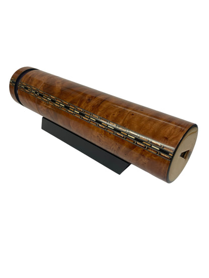 Wooden Kaleidoscopes, "Hand Held in Cherry Burl " 2024 By Carol and Mark Reynolds.