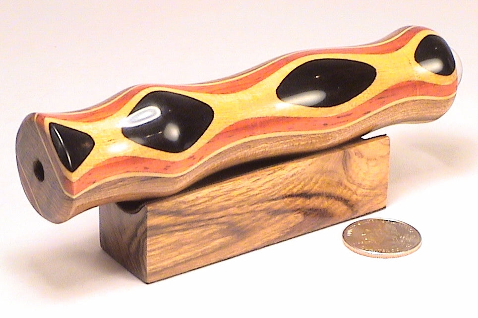 Explore Infinite Beauty with our 5.5-Inch Teak, Padauk, and Ebony Teleidoscope | Kaleidoscopes To You main image