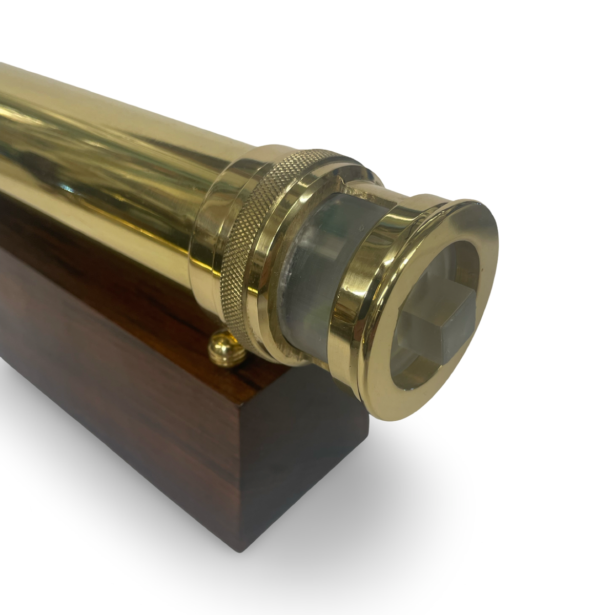 Brass Interchangeable "Deluxe" with 1 removable Fillable cell and wooden stand By USA Artist Karl Schilling. KTU Exclusive.