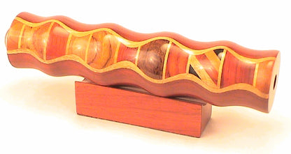Handcrafted Wooden 7 inch Teleidoscope with Ebony, Padauk, and Teak Woods by N & J Enterprises - Kaleidoscopes To You main image