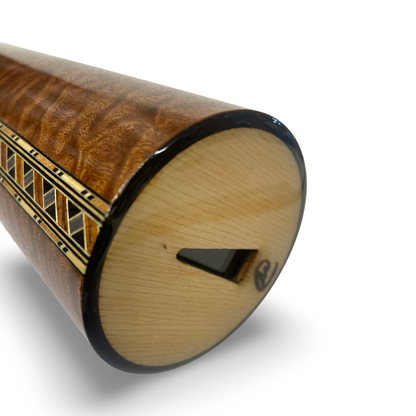Wooden Kaleidoscope, Handheld in Quilted Sapele By Artists Carol and Mark Reynolds.