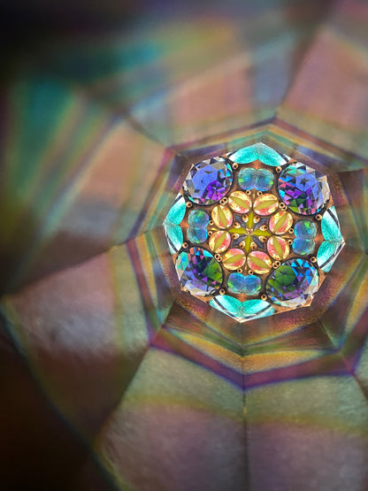 Stained Glass Kaleidoscope "Wishes", Handmade By Sue Rioux.
