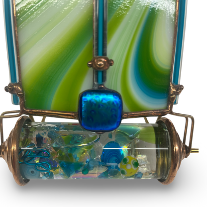 Handmade Stained Glass Kaleidoscopes "Journey # 81" By Sue Rioux.