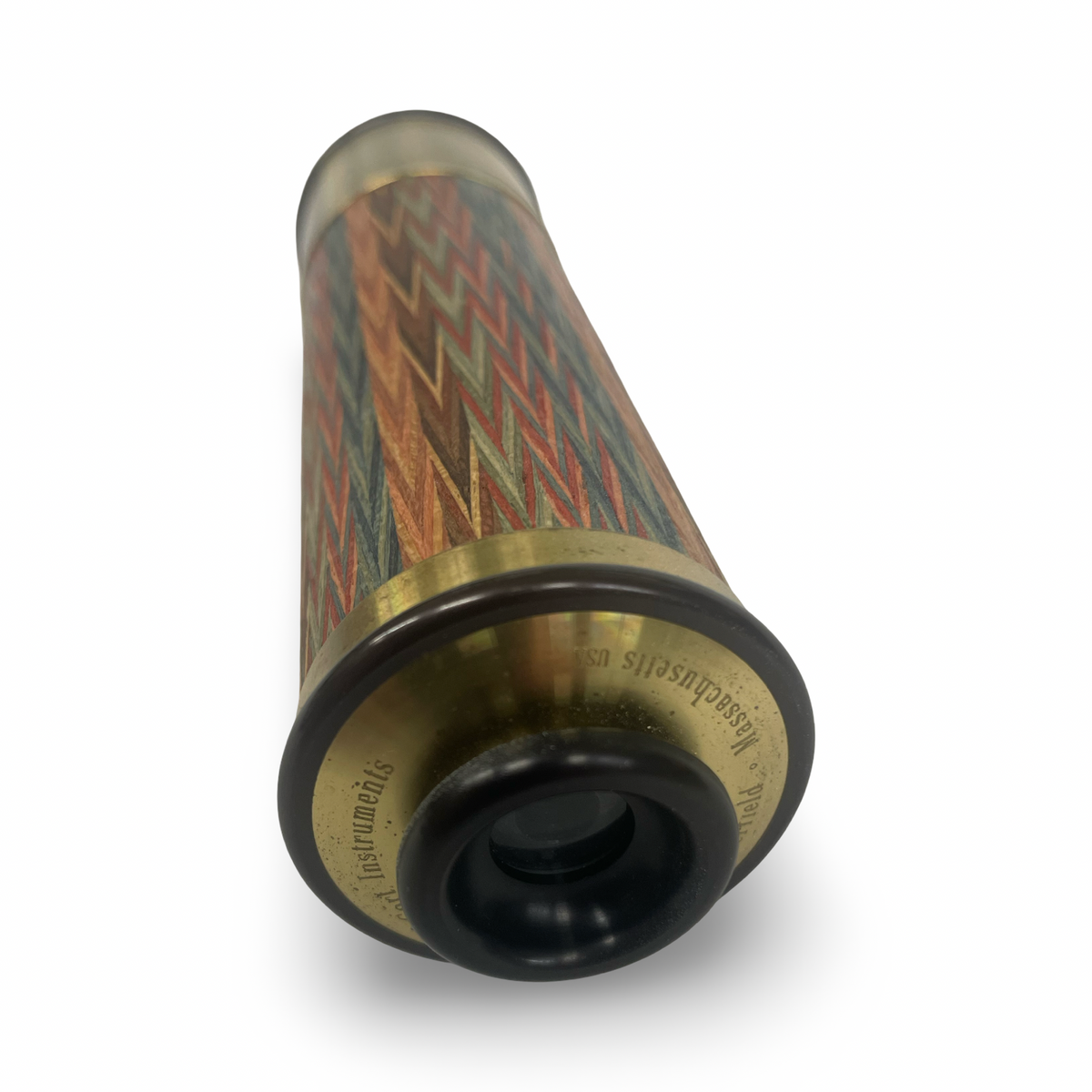 Vintage Kaleidoscope " Chesterwood" with wooden base and origional wooden matching case.By VanCort Instruments.