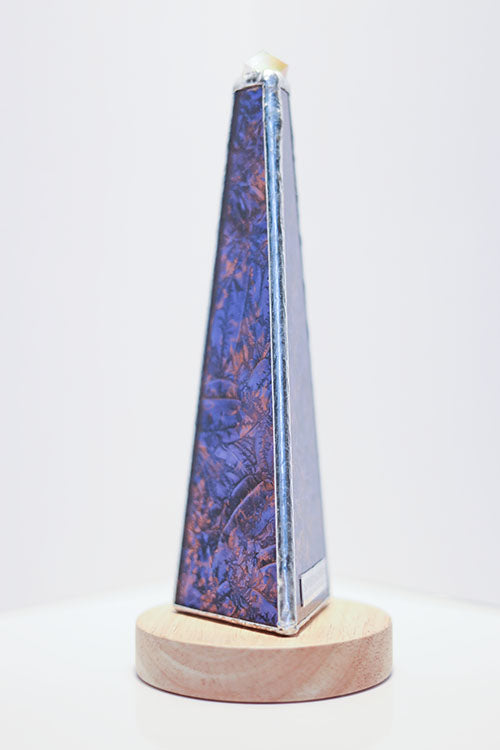 8 Inch Tall Kaleidoscope in Blue Stained Glass By Max of Spiriscope.