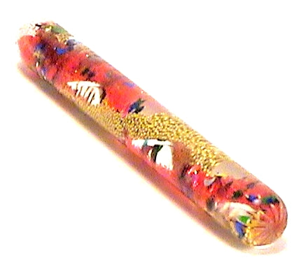 Extra Kaleidoscope Wands 5 1/8 inches long by 5/8 inches in diameter in Red and Gold Spiral main image
