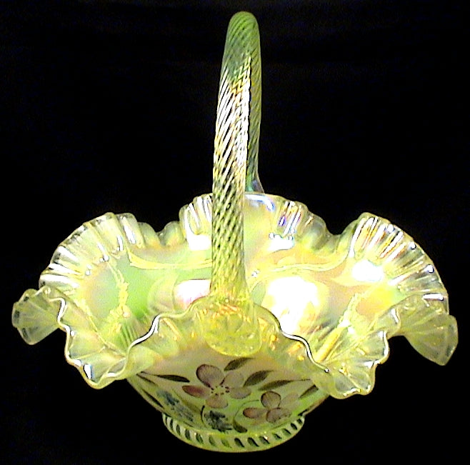 Fenton Art Glass Lime Basket main image