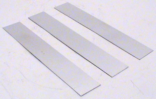 Front Surface Mirror Acrylic Strips 3 Pieces Per Unit ordered. Size is 6 1/2 inches Long 1 1/8" wide 1mm thick. main image