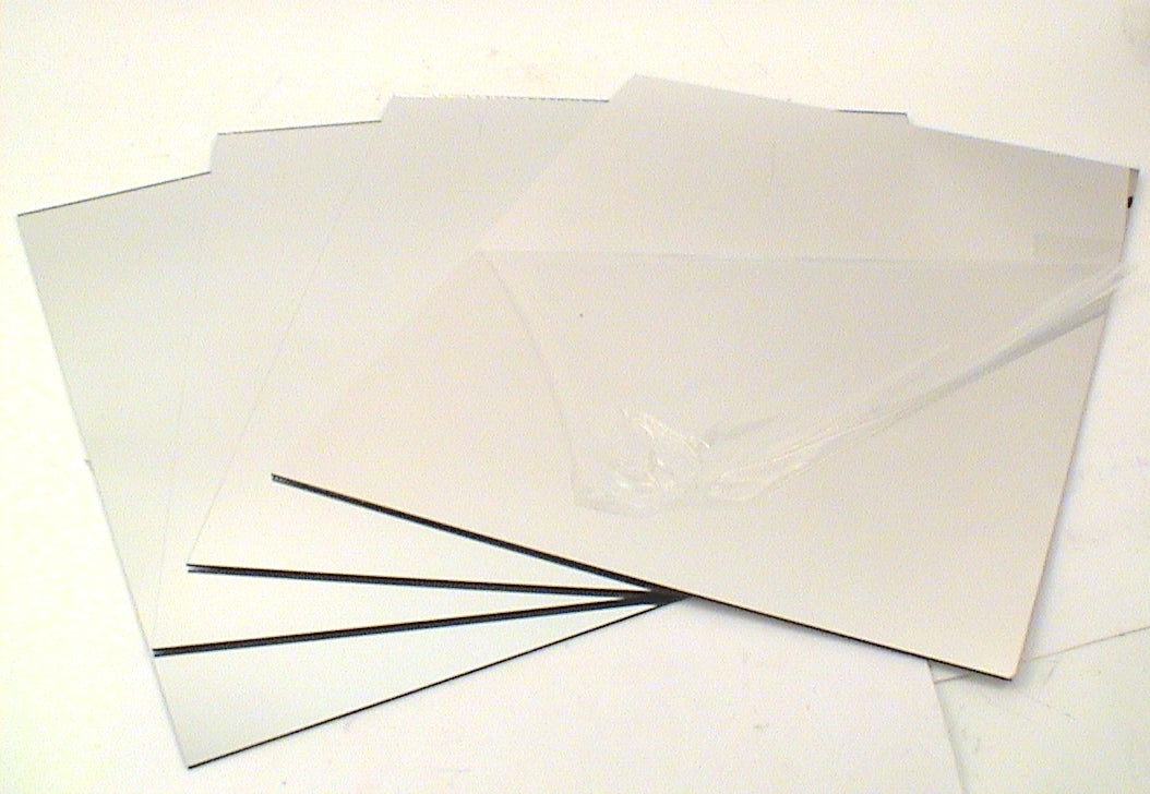 4 Pack Glass Front (First) Surface Mirror For Kaleidoscopes Zero Tint 9" x 12" Sheet. main image