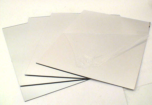 4 Pack Glass Front (First) Surface Mirror For Kaleidoscopes Zero Tint 9" x 12" Sheet. main image