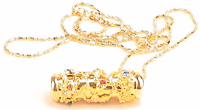 Gold Plate Necklace Kaleidoscope with Gold Plate Chain main image