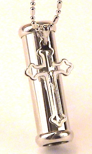 Kaleidoscope Necklace in a All Shiny Silver Finish - Cross main image
