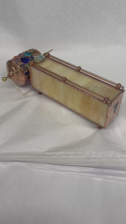 Stained Glass Kaleidoscope "Wishes", Handmade By Sue Rioux.