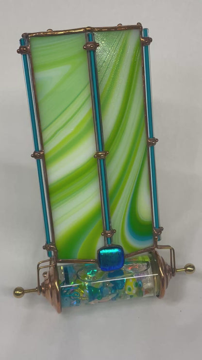 Handmade Stained Glass Kaleidoscopes "Journey # 81" By Sue Rioux.