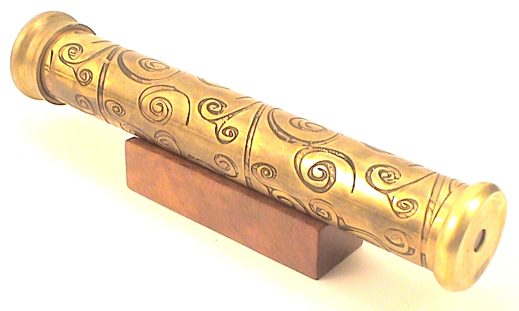 Brass Teleidoscope with Wooden Base. main image