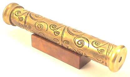 Brass Teleidoscope with Wooden Base. main image