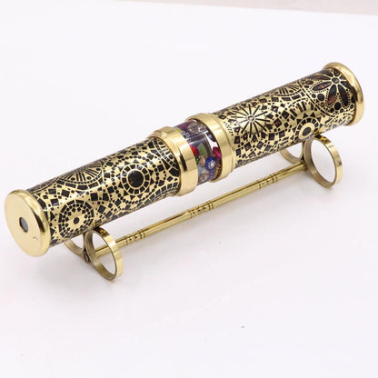 Wedding Kaleidoscope in Brass with Metal Stand By Artist Karl Schilling. main image