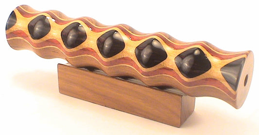 Wooden Teleidoscope, 9 Inch Teak and Ebony Marketry By N & J Enterprises main image